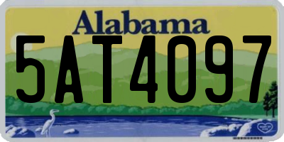 AL license plate 5AT4097