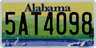 AL license plate 5AT4098