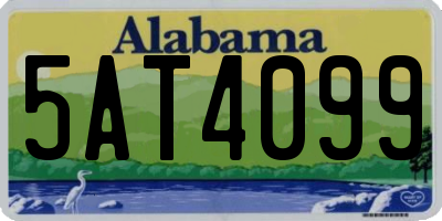 AL license plate 5AT4099