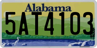 AL license plate 5AT4103