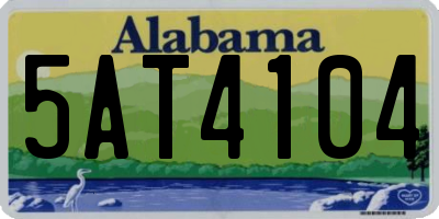 AL license plate 5AT4104