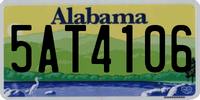 AL license plate 5AT4106