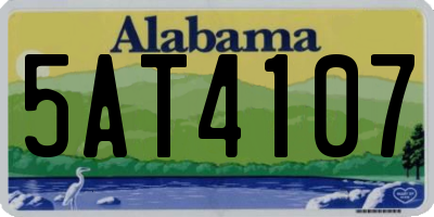 AL license plate 5AT4107