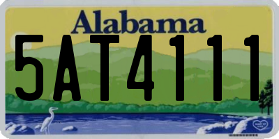 AL license plate 5AT4111