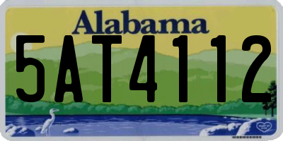 AL license plate 5AT4112