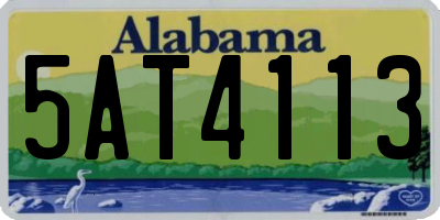 AL license plate 5AT4113