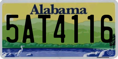 AL license plate 5AT4116