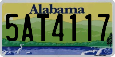 AL license plate 5AT4117