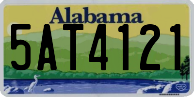 AL license plate 5AT4121
