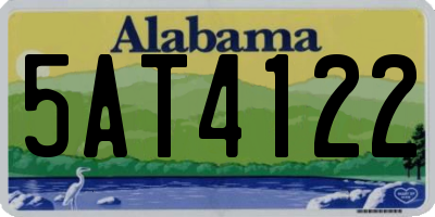 AL license plate 5AT4122