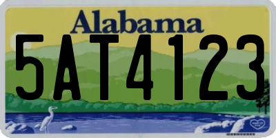 AL license plate 5AT4123