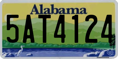 AL license plate 5AT4124
