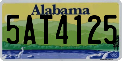 AL license plate 5AT4125