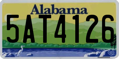 AL license plate 5AT4126