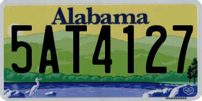 AL license plate 5AT4127