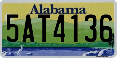 AL license plate 5AT4136