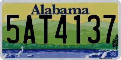 AL license plate 5AT4137