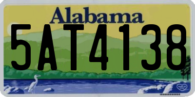 AL license plate 5AT4138