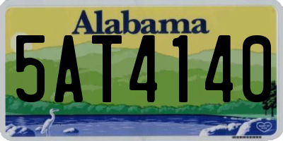 AL license plate 5AT4140