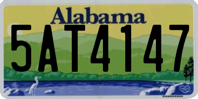 AL license plate 5AT4147