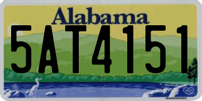 AL license plate 5AT4151