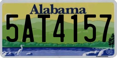 AL license plate 5AT4157