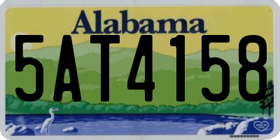 AL license plate 5AT4158