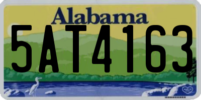 AL license plate 5AT4163