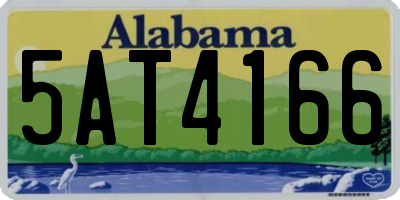 AL license plate 5AT4166