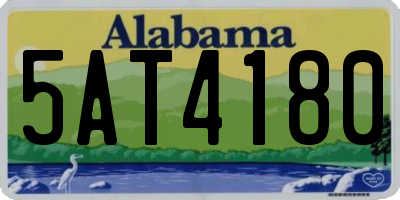 AL license plate 5AT4180