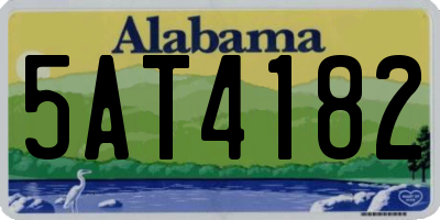 AL license plate 5AT4182