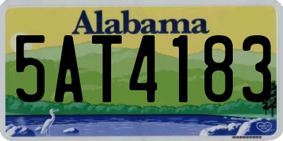 AL license plate 5AT4183