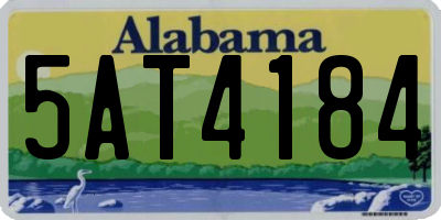 AL license plate 5AT4184