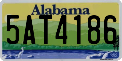 AL license plate 5AT4186