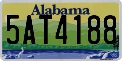 AL license plate 5AT4188