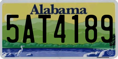 AL license plate 5AT4189