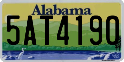 AL license plate 5AT4190