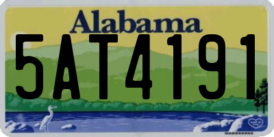 AL license plate 5AT4191