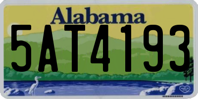 AL license plate 5AT4193