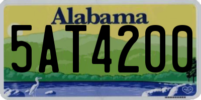 AL license plate 5AT4200