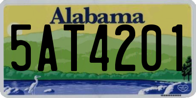 AL license plate 5AT4201
