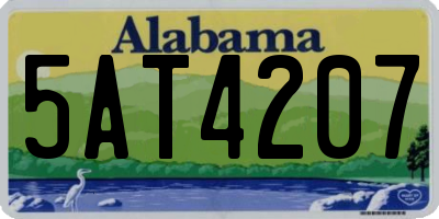 AL license plate 5AT4207