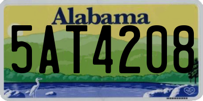 AL license plate 5AT4208