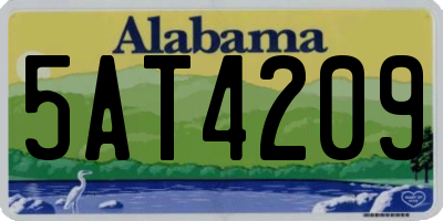 AL license plate 5AT4209