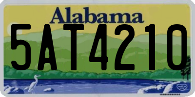 AL license plate 5AT4210