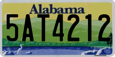 AL license plate 5AT4212