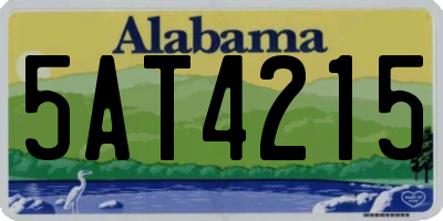AL license plate 5AT4215