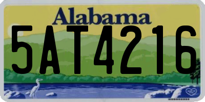 AL license plate 5AT4216