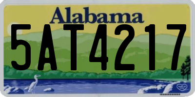 AL license plate 5AT4217