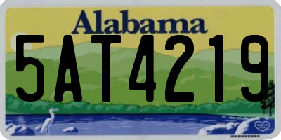 AL license plate 5AT4219